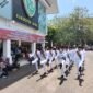 Santri Madrasah Aliyah (MA) putra DDI Mangkoso kembali tampil memukau pada kegiatan lomba gerak jalan di HUT ke-79 RI di Kabupaten Barru, Sulsel, Kamis (15/8/2024).