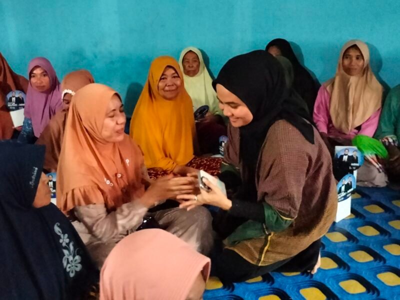 Bakal calon bupati Barru Dokter Ulfah saat silaturrahmi dengan warga Tanete Riaja, Barru, Kamis (19/9/2024).