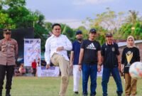 Turnamen Mini Soccer Cilellang Cup II 2024 resmi dibuka oleh Bupati Barru Suardi Saleh, Sabtu (13/7/2024). 