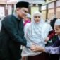 Bupati Barru, Suardi Saleh terima kedatangan jamaah haji yang tergabung dalam kelompok terbang (Kloter) 3 Makassar, Selasa (25/6/2024).