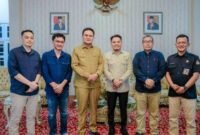 Bupati Barru, H Suardi Saleh menerima kedatangan Panitia Pendaftaran Pemilih (Partarlih) di rumah jabatan Bupati Barru, Selasa (25/6/2024).