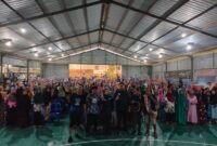 Suasana kampanye dokter Ulfah-MHG di Desa Kading, Kecamatan Tanete Riaja, Barru, Kamis (24/10/2024).
