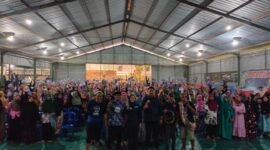 Suasana kampanye dokter Ulfah-MHG di Desa Kading, Kecamatan Tanete Riaja, Barru, Kamis (24/10/2024).