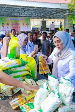 Andi Ina Hadiri Gerakan Pangan Murah di Alun-alun Barru