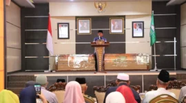 Wali Kota Parepare, Tasming Hamid membuka Orientasi Mubaligh, Pengurus Masjid dan Pelatihan Operator Masjid di Auditorium BJ Habibie, Kamis (12/2/2026).