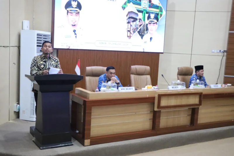 Wali Kota Parepare, Tasming Hamid membuka Musrenbang RKPD Kota Parepare di Ruang Pola Kantor Sekretariat Daerah Kota Parepare, Senin (19/1/2026).