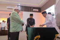 Wali Kota Parepare, Tasming Hamid hadiri pelantikan Pengurus Daerah Ikatan Persaudaraan Imam Masjid Kota Parepare periode 2025–2030 di Kota Parepare, Jumat (17/1/2026).