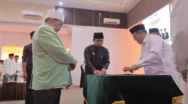 Wali Kota Parepare, Tasming Hamid hadiri pelantikan Pengurus Daerah Ikatan Persaudaraan Imam Masjid Kota Parepare periode 2025–2030 di Kota Parepare, Jumat (17/1/2026).