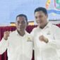 Calon Ketua Kadin Barru, Mahyuddin Syam (kiri) bersama Ketua Kadin Sulsel, Andi Iwan Darmawan Aras
