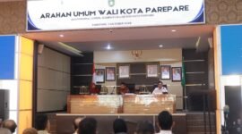 Rapat Koordinasi Peningkatan Kinerja yang dirangkaikan dengan Sosialisasi Manajemen Talenta Pemerintah Kota Parepare di Auditorium BJ Habibie, Kamis (1/10/2026).